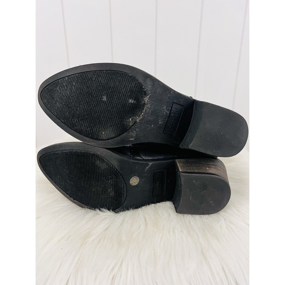 Coconuts by Matisse Widow Black Vegan Leather Western Cowgirl Boots Mid Calf 7M - Picture 9 of 10
